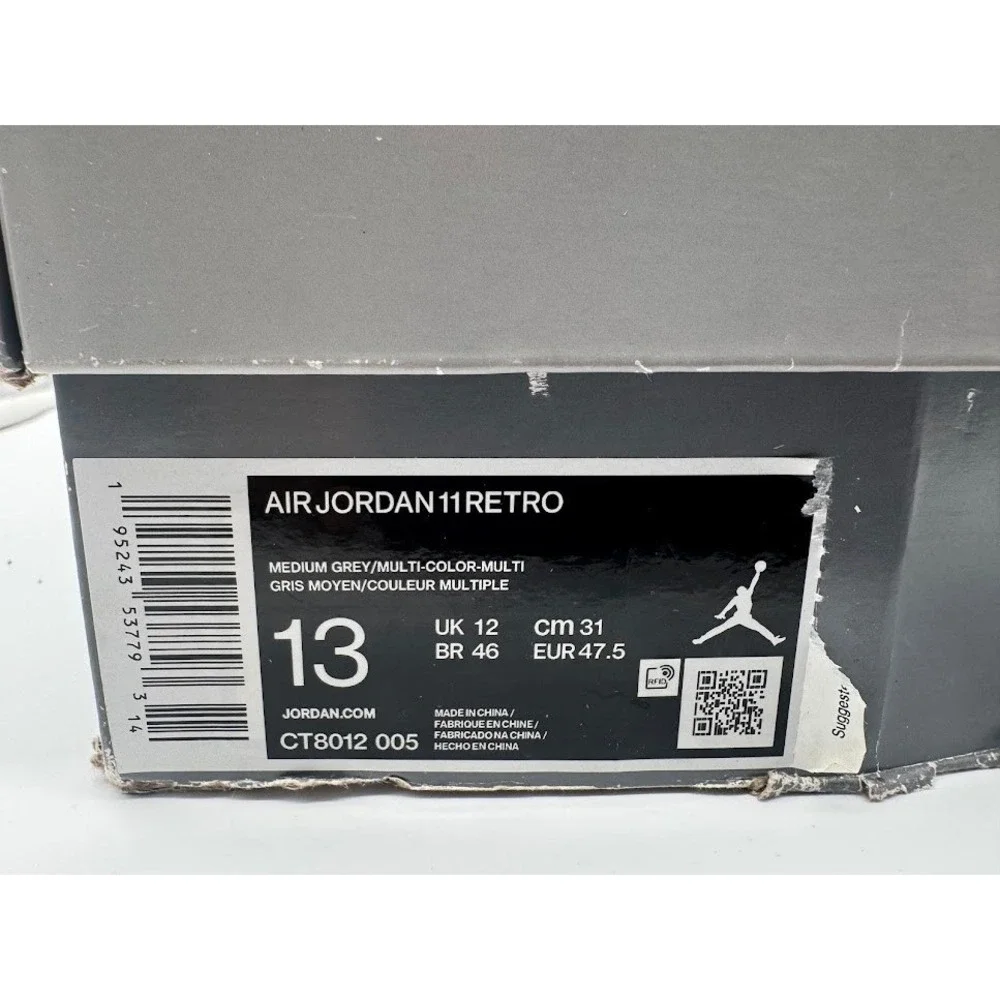 Air Jordan 11 Retro Cool Grey 2021 Mens Size‎ 13 CT8012-005 Medium Grey Sneakers